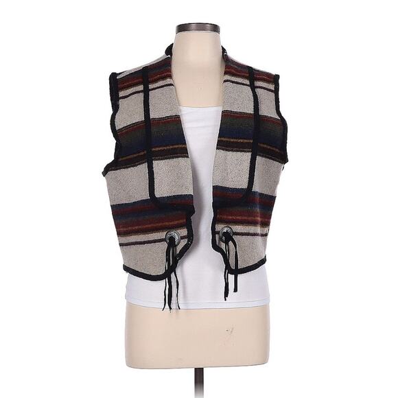Vtg. Woolrich Western Striped Aztec Vest Large Southwestern Cowboy Equestrian - Picture 1 of 4